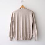 14GG PLAIN STITCH COTTON/NYLON/SILK V-NECK CARDIGAN #8200 LT.BEIGE [NNSL26503]