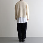 Wool cashmere beaver tuck pants #Navy [TS243PT099]