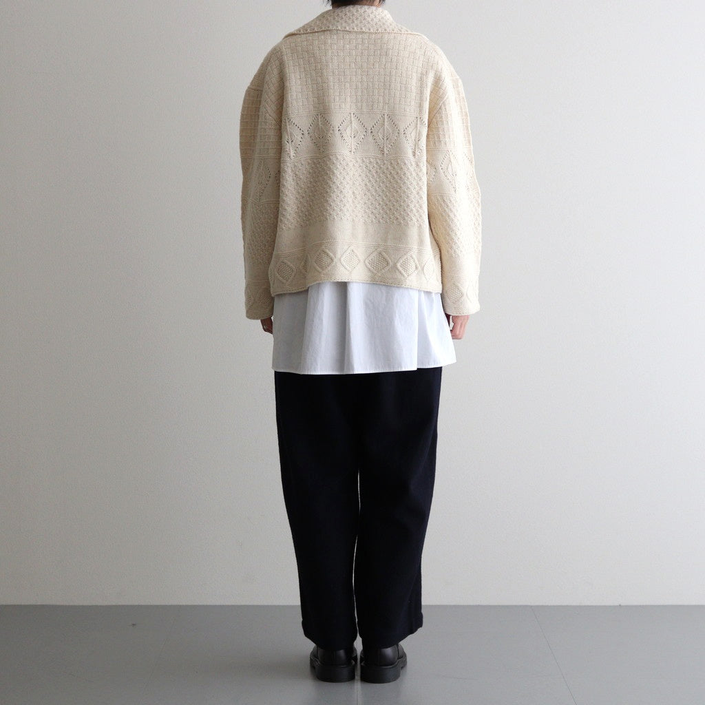 Wool cashmere beaver tuck pants #Navy [TS243PT099]