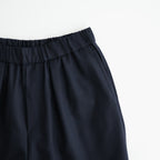 WOOL SERGE 2TUCK TAPERED EASY PANTS #3900 NAVY [GNMDS2501WS]