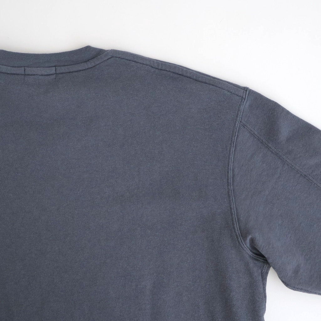 cotton open-end yarn terry sweat shirt #steel blue [WXSP-UW119]