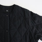 PADDED BANGALORE SILK PLAIN FRONT BUTTON SHORT COAT #9900 BLACK [NMDS25582]