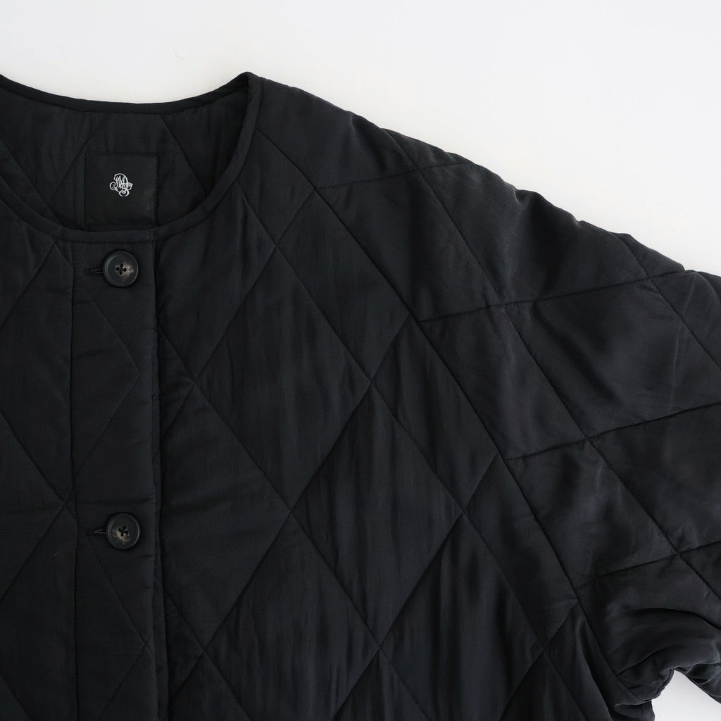 PADDED BANGALORE SILK PLAIN FRONT BUTTON SHORT COAT #9900 BLACK [NMDS25582]