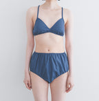 BRA & HIGH WAIST PANTS #NO.25 STEEL BLUE