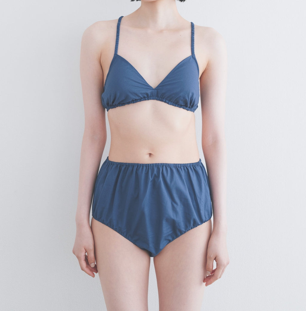 BRA & HIGH WAIST PANTS #NO.25 STEEL BLUE