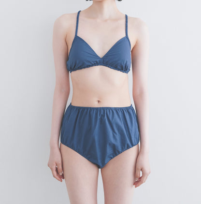 BRA &amp; HIGH WAIST PANTS #NO.25 STEEL BLUE