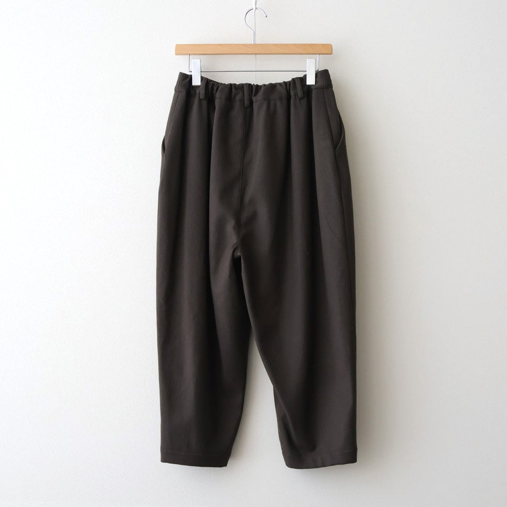 夜色：Tucked pants #A olive brown [13251-18113]