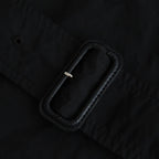 GARMENT DYE NO COLLAR TRENCH COAT #Black [no.7277]