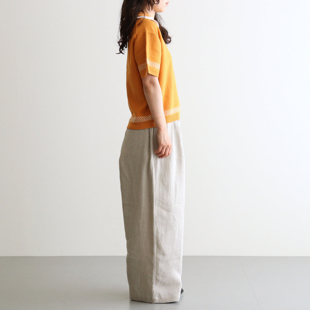Kafusho Polo Knit #Orange [261808]