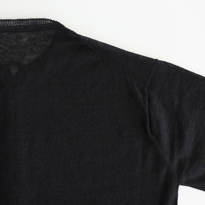 Fesca Linen Knit No Collared #Black [A232251TK766]