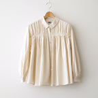 shirring blouse #paper LIGHT BG [KJ602AW44]