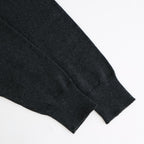 14GG 2PLY PLAIN STITCH COTTON/WOOL/CASHMER CREW-NECK PULLOVER #9800 CHARCOAL [GNSL24542]