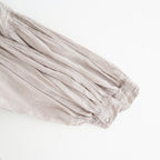 60s AUTOLOOM LINEN/COTTON PLAIN OVERDYE BACK OPENING CREW-NECK SHIRTS DRESS WITH MINI PINTUCK #940D D.GREY [INMDS26011D]