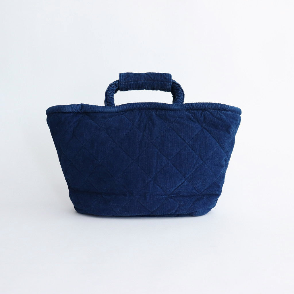 INDIGO LIGHT CORDUROY QUILTING MARCHE BAG (S) #Indigo [no.7039]