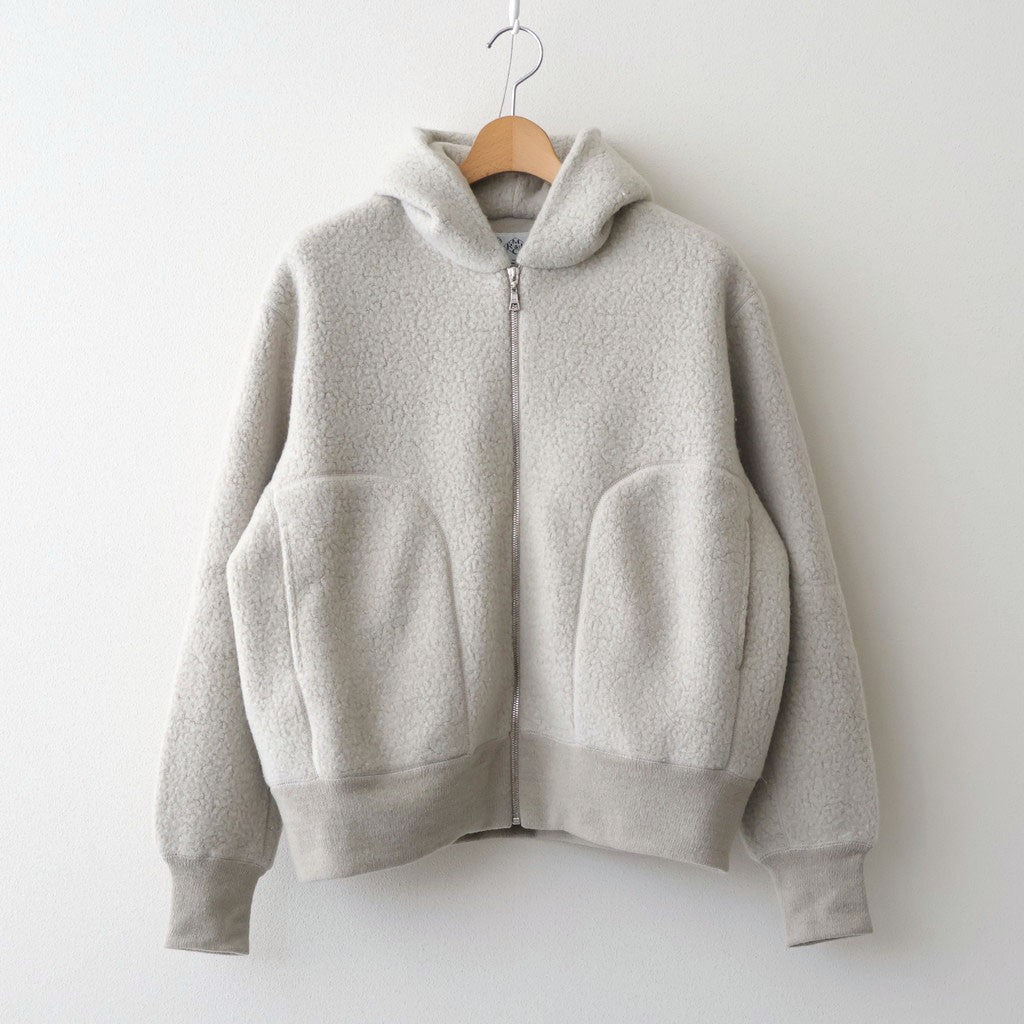 SHEEP BOA ZIP UP HOODIE #Greige [no.7857]