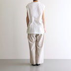 Sleeveless top #White [TLF-225-cs001-ocj]