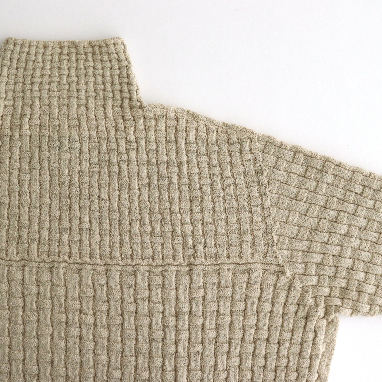Cotton-boucle Basket Top #L.Beige [oni050]
