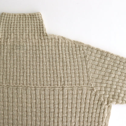 Cotton-boucle Basket Top #L.Beige [oni050]