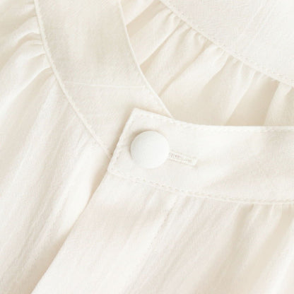 半透明の沈黙 Flare blouse #Off White [TLF-225-sh009-cdv]