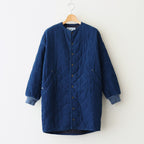 INDIGO LIGHT CORDUROY QUILTING HALF COAT #Indigo [no.7038]