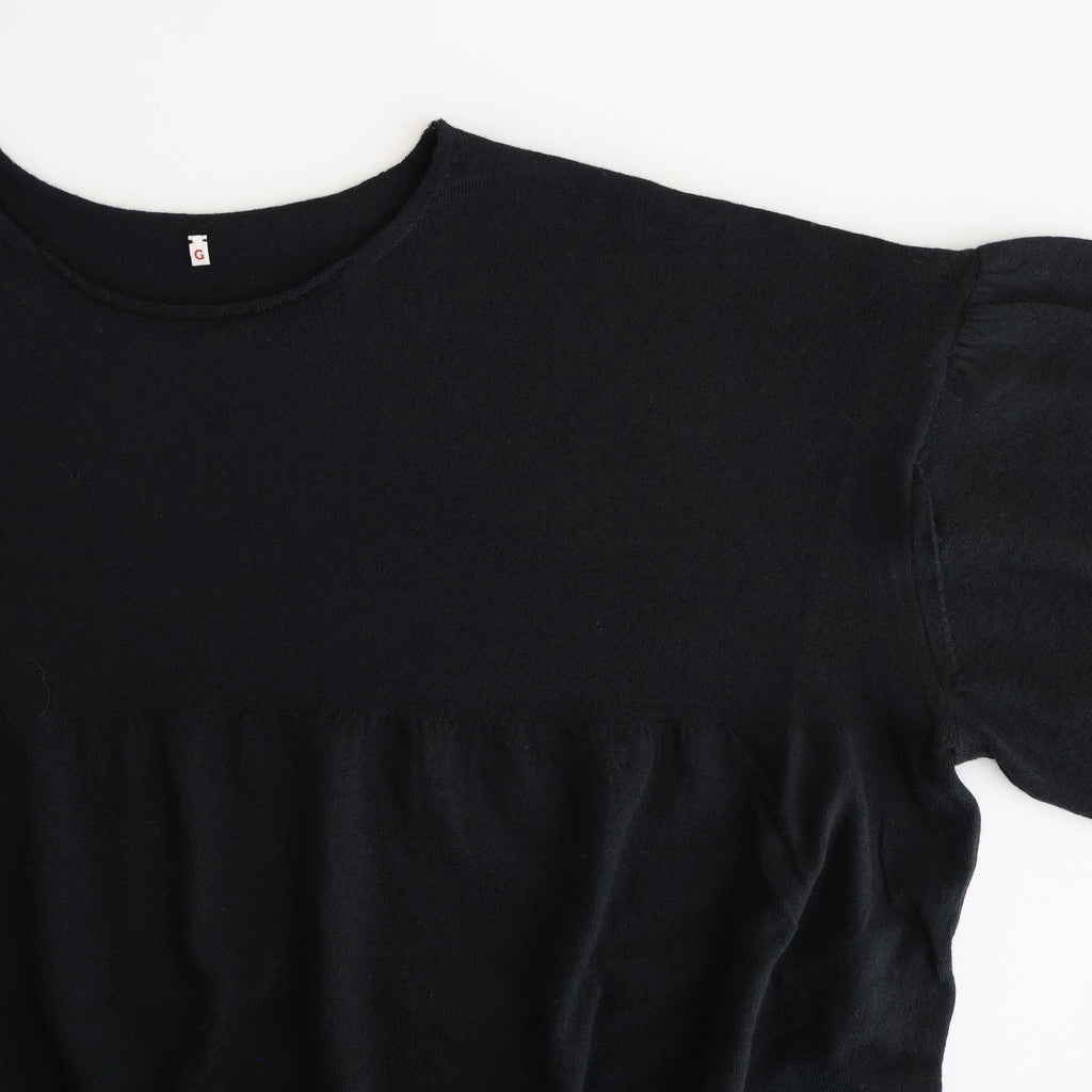存在すること：Gathered sleeves sweater #black [13243-13109]