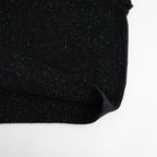 woolen cotton & silk nep wool tweed-knit vest #black tweed [WXFL-UW125]