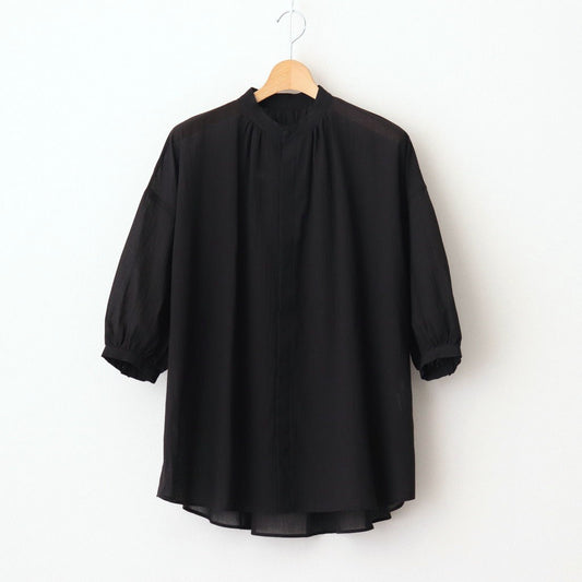 半透明の沈黙 Flare blouse #Black [TLF-225-sh009-cdv]