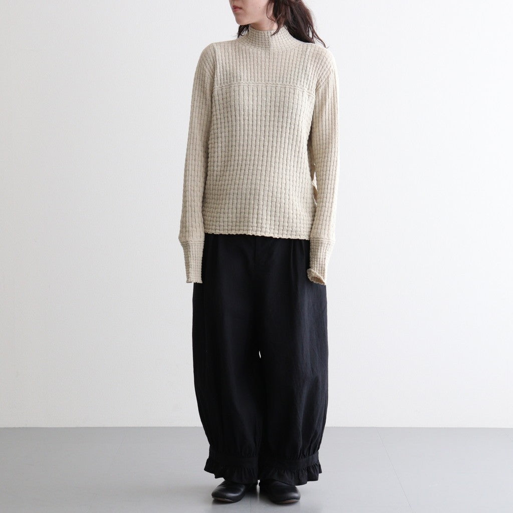Cotton-boucle Basket Top #L.Beige [oni050]