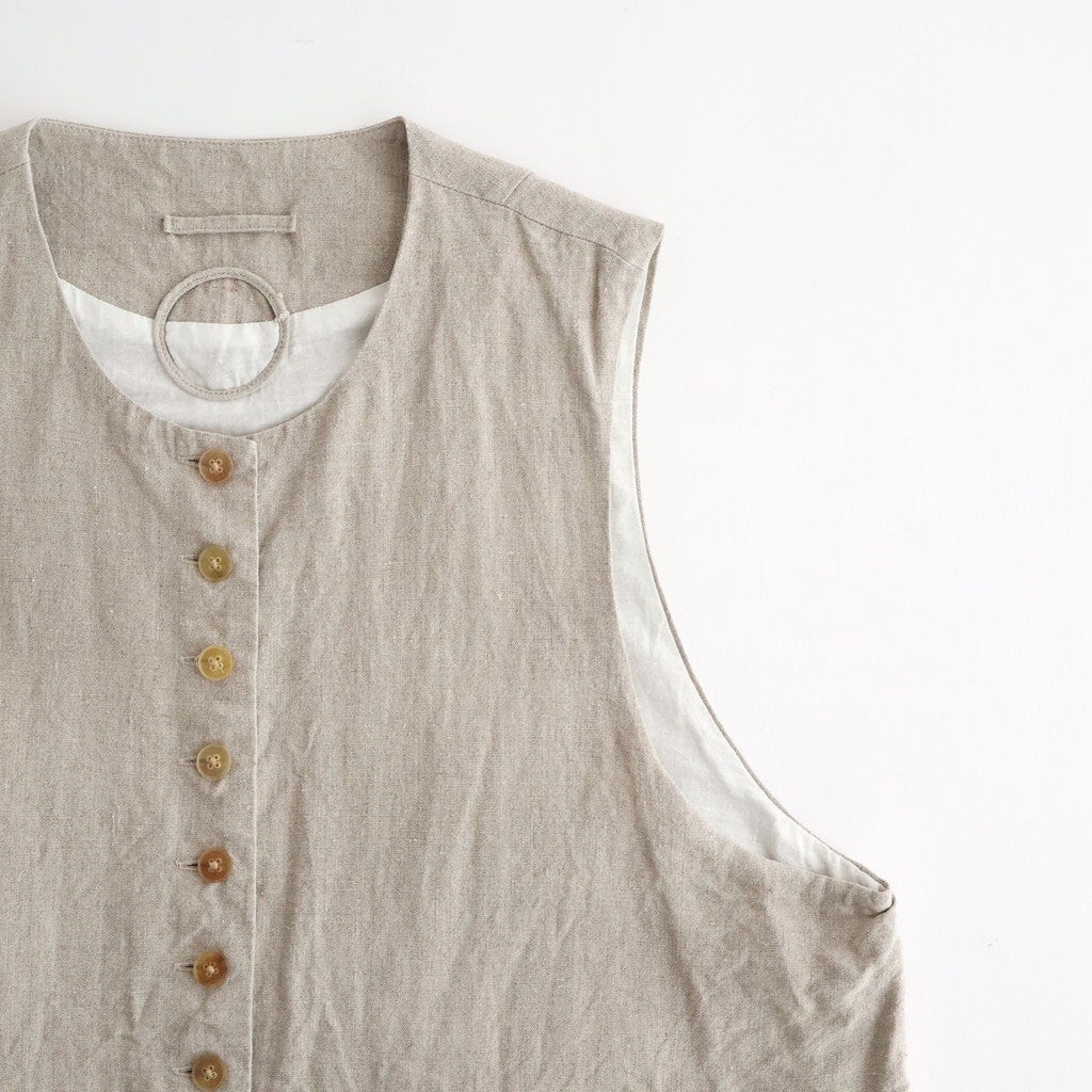 Binet Linen Vest #OAT [A232261TJ846]