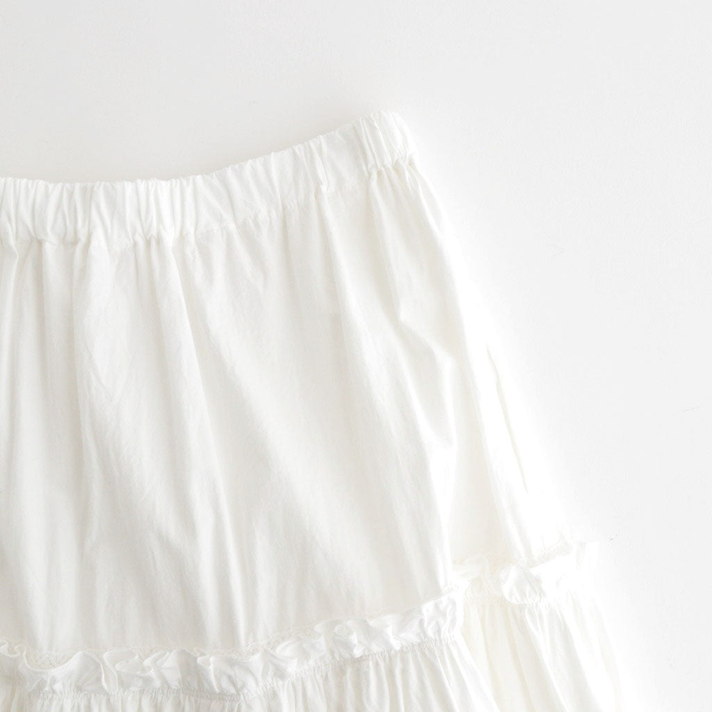 波紋の仕事：Gathered lace skirt #off white [11261-04512]