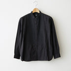 60s ORGANIC CAMBRIC WITH EMB BANDED COLLAR PINTUCK & EMB SHIRT #9900 BLACK [NMDS26521]