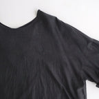 葉影のリズム：Frilled sleeves blouse #earth charcoal [11261-02307]
