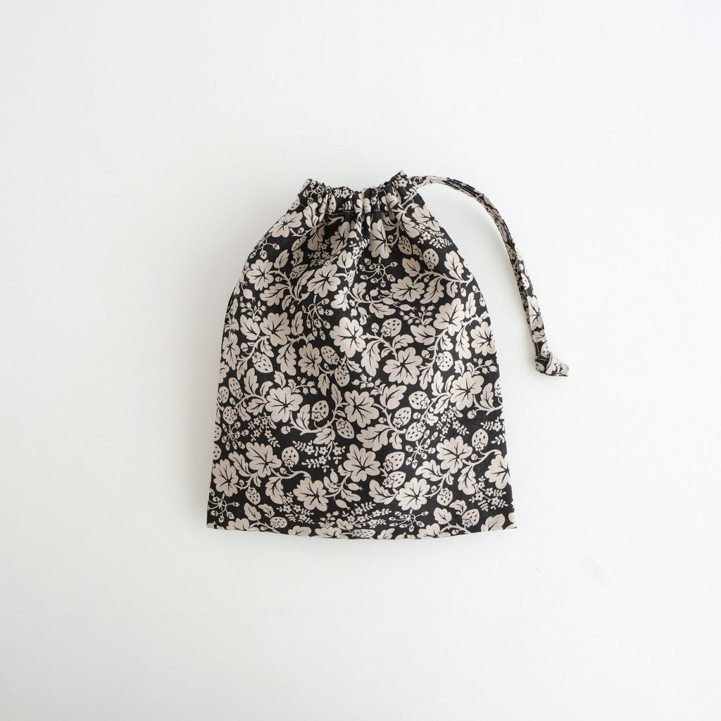 WILD BERRY DRAWSTRING BAG (S) #Flax [no.7768]