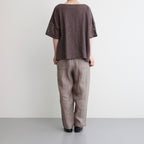 VOILE TULLE LACE S/SL SMOCK WITH COTTON VOILE #9700 CHARCOAL [NSL25051]
