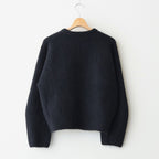 stretch superkid mohair crew-neck P/O #black [WVFL-UW114]