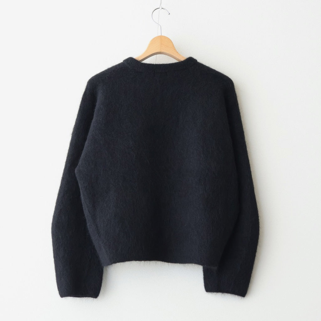 stretch superkid mohair crew-neck P/O #black [WVFL-UW114]