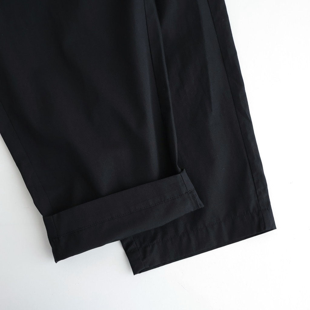 COTTON/LINEN DYED WEATHER 2TUCK TAPERED EASY PANTS #9900 BLACK [GNMDS2501CLW]