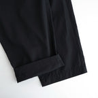 COTTON/LINEN DYED WEATHER 2TUCK TAPERED EASY PANTS #9900 BLACK [GNMDS2501CLW]