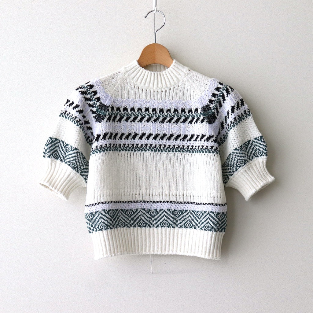 family traditions knit tops #Off white [251804]