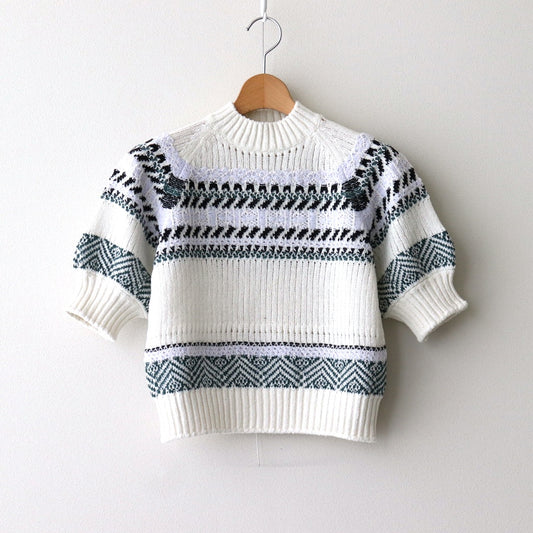 family traditions knit tops #Off white [251804]