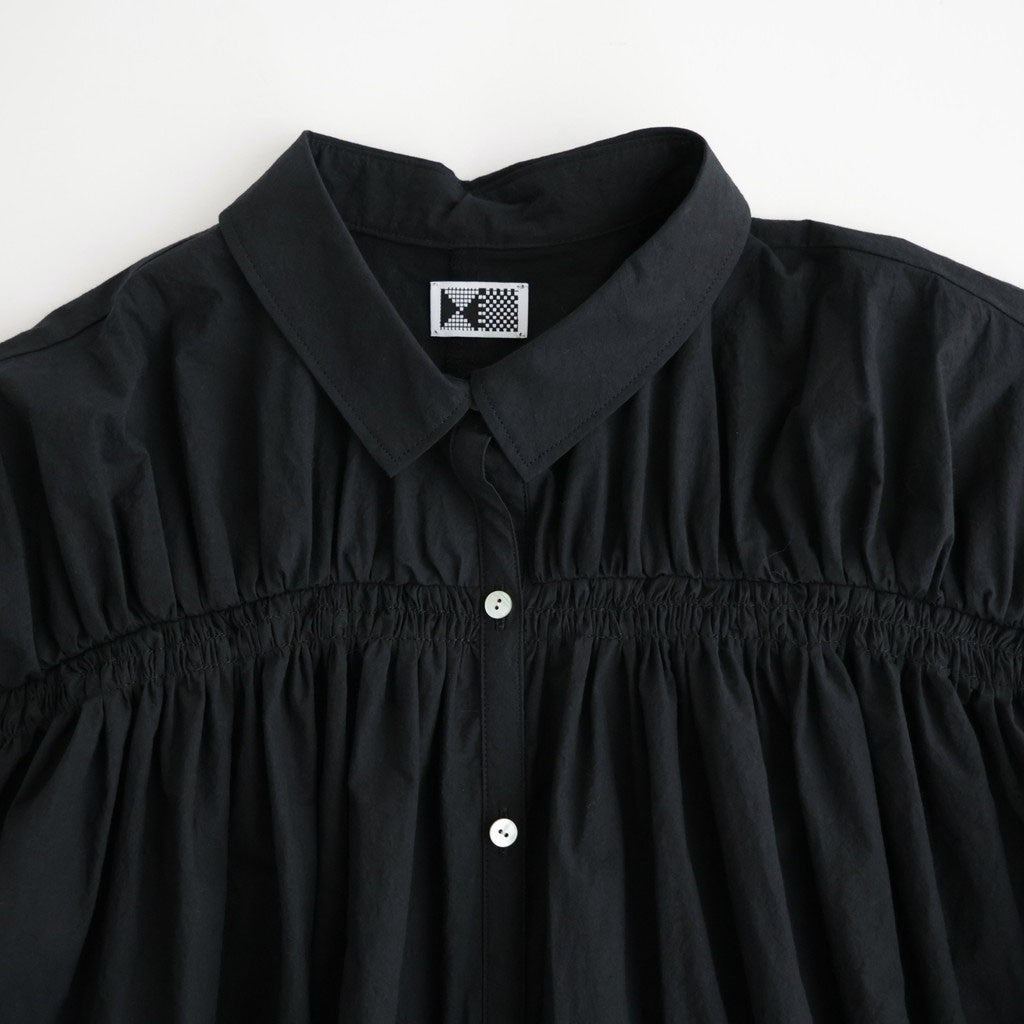 shirring blouse #paper BK [KJ602AW44]