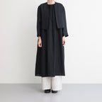 DENSELY LINEN GATHER DRESS #Black [no.7310]