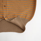 Stripe Cardigan #Beige x Orange [Oni067]