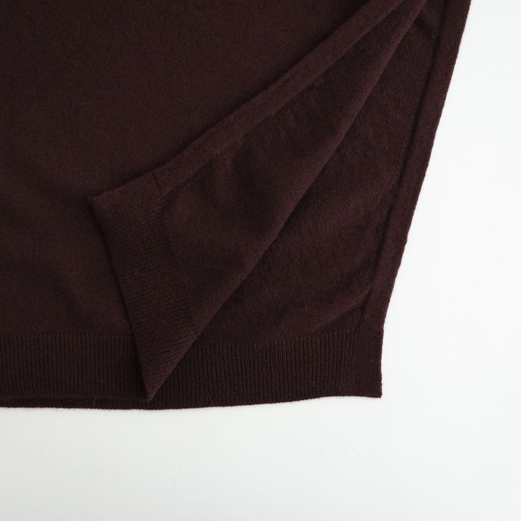 ex super fine woolen wool high-gauge knit P/O #mahogany [WXFL-UW120]