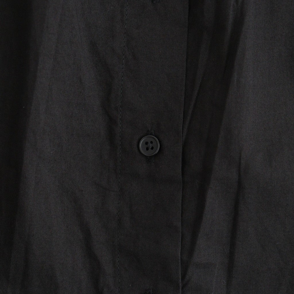 60s COTTON CAMBRIC PLAIN WITH LACE LACE FRILL COLLAR SHIRT #9900 BLACK [NSL26551]