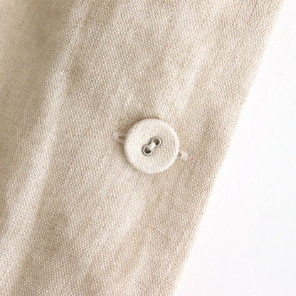 FRILL DECOLATION BUTTON BIB #Antique White [no.7316]
