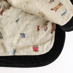 BROWN BEARS VELVET OVERLAP JACKET #Black [no.7214]