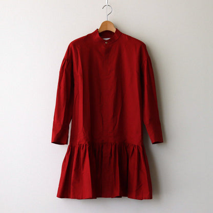 Gathered peplum blouse #Agate red [TLF-125-sh001-la]