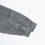 BOILE WOOL SMALL GINGHAM CHECK GATHERED CREW NECK PULLOVER #9981 BLK (BLACK/ECRU SAND CHECK) [NMDS26582]