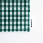 FLAT POUCH MEDIUM #GINGHAM GREEN [TMB-2565H]